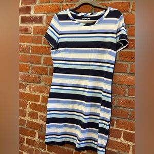 Southern Tide Navy and Light Blue Striped Mini Dress